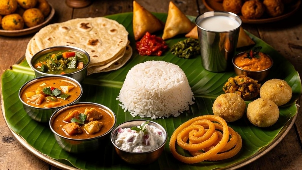 Traditional Gujarati thali cuisine